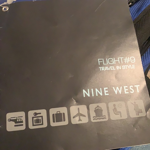 Brand New Nine West Blue Travel Bag Never Used With Original Tags! Vintage 15 yo - Picture 9 of 16